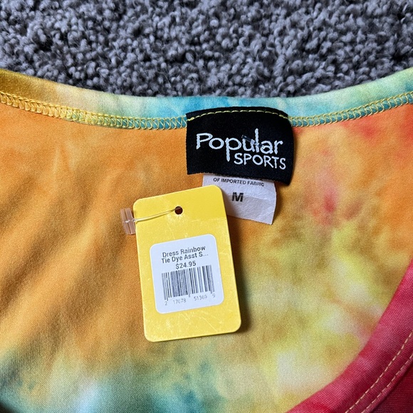 NEW! Boho Tie Dye Swim Coverup Dress Jersey Shore Size Small Colorful Vacation - Picture 3 of 3